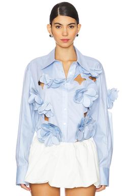 Floral Cutout Shirt
