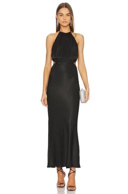 Angelica Ruched Open Back Midi Dress
