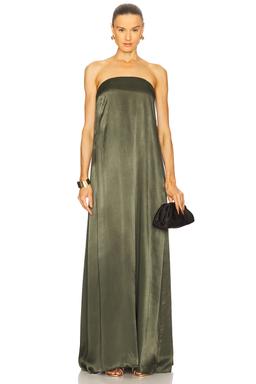 La Lune Strapless Column Maxi Dress