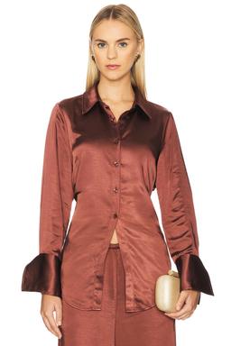 Loch Satin Button Up