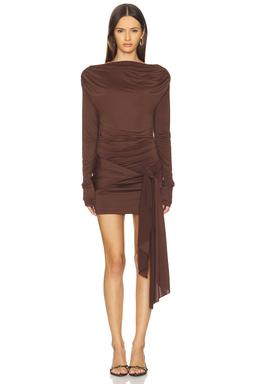 Miram Mini Dress In Dark Brown