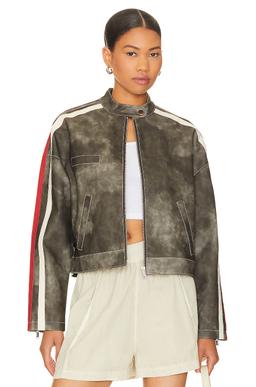 Mandi Faux Leather Moto Jacket