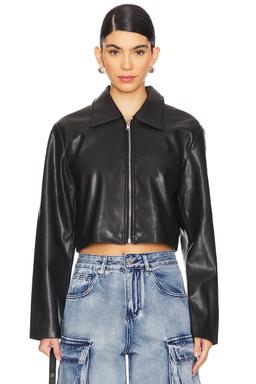 x Emily Gemma Gabriella Faux Leather Jacket