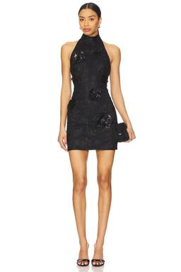 Mesh Flower Mini Dress