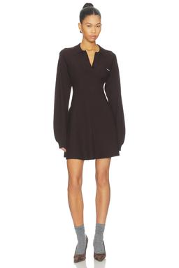 Slinky Knit Polo Dress