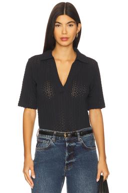 Elbow Sleeve Polo Top