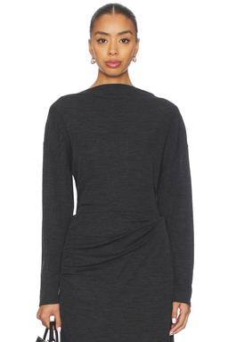 Draped Slash Neck Top