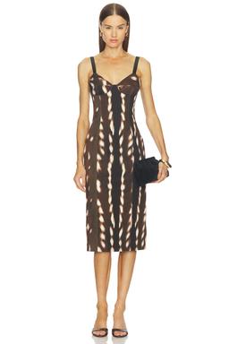 Drill Bustier Midi Dress