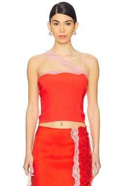 Knit Cami With Asymmetrical Strap