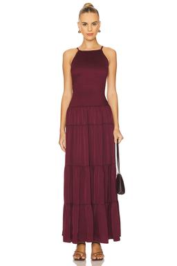 Smocked Drop Waist Maxi Dress