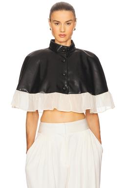 Ruffle Cropped Cape