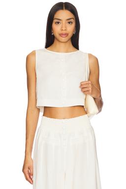 Boxy Linen Boatneck Top