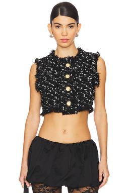 Brass Buttoned Tweed Waistcoat