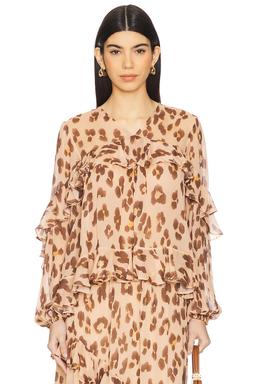 Illuminate V Neck Flutter Top