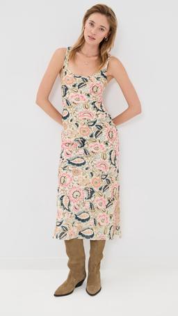 Adele Melon Bloom Silk Dress