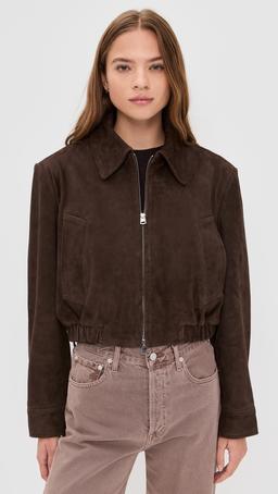 Nahla Cropped Suede Jacket