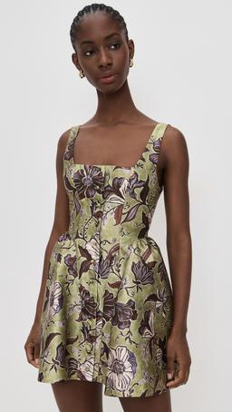 Citron Flounce Mini Dress