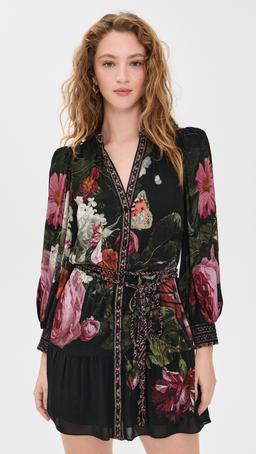 Antonette Long Sleeve Button Front Mini Dress