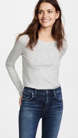 Long Sleeve Destroyed Wash Tee