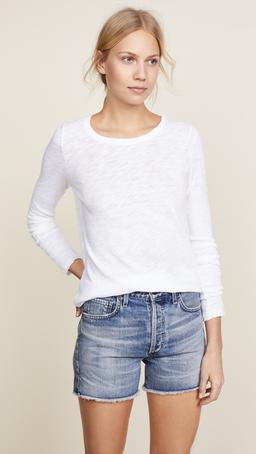 Long Sleeve Destroyed Wash Tee