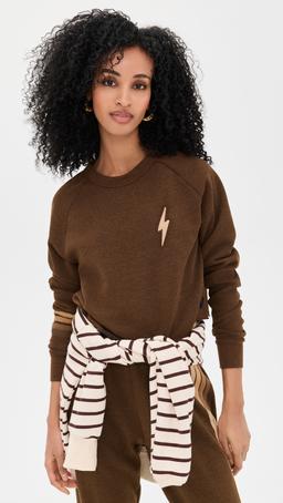 Bolt Rugby Stitch Cropped Crew Sweatshirt