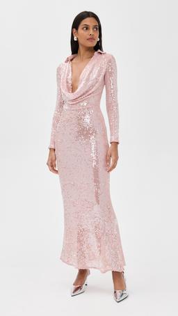 Lorel Sequin Mesh Dress