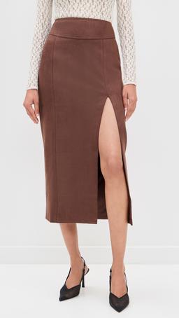 Dante Vegan Suede Midi Skirt