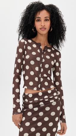 Chocolate Polka Dot Top