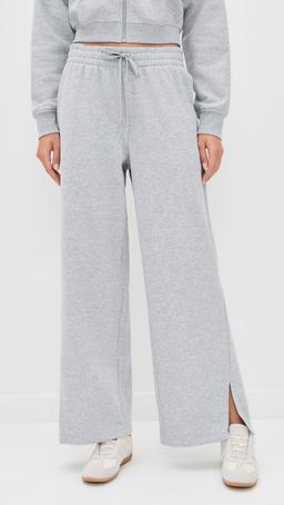 Luxe Fleece Side Slit Wide Leg Pants