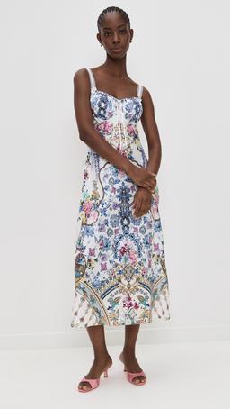 Gathered Bodice Bias Dress