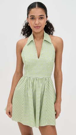Aya Open Back Collared Mini Dress