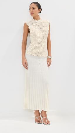 Lattice Knit Tank Dress