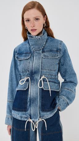 Cropped Flated Military Jacket