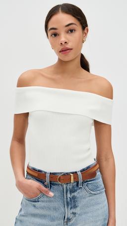 Rib Off Shoulder Top