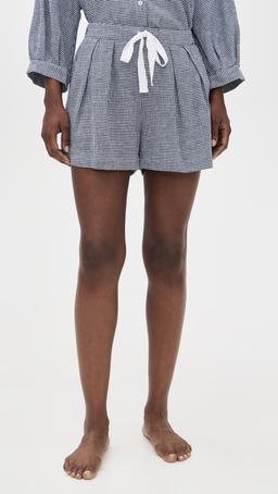 Linen Blend Relaxed Shorts