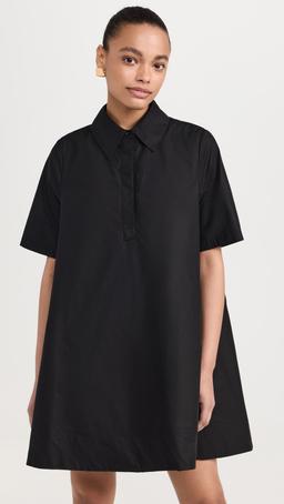 A-line Short Sleeve Shirt Dress
