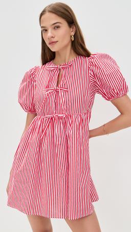 Stripe Sleeveless Bow Dress