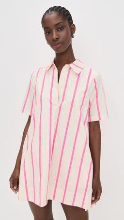 Striped Caftan Mini Dress