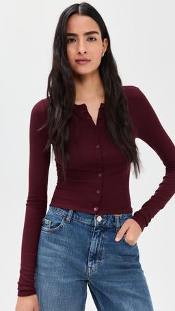 Silk Rib Essential Cardigan