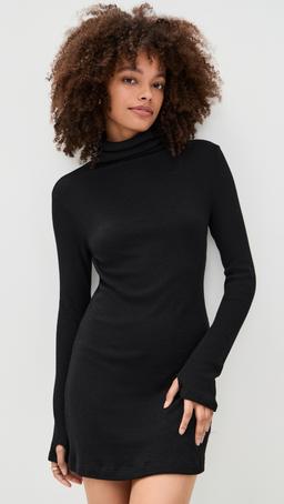 Knit Turtleneck Tunic Mini Dress