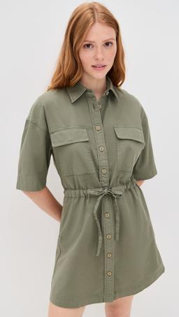 Utility Twill Mini Shirtdress