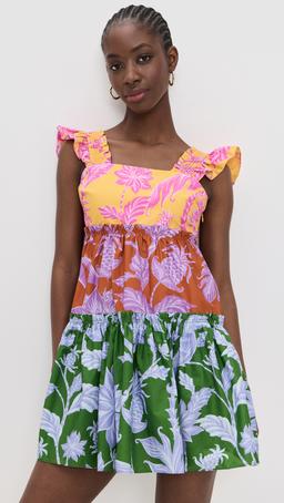 Tropical Swing Mix Mini Dress