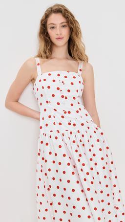 Red Dot Midi Dress