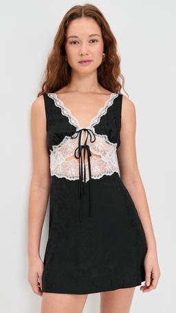 Bluebird Jacquard Mini Slip Dress