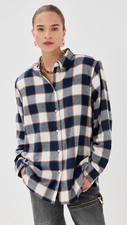 Classic Oversized 1980's Flannel Shirt