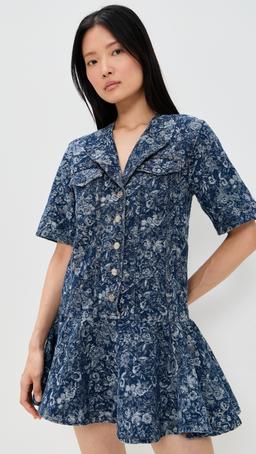 Tapestry Denim Mini Dress