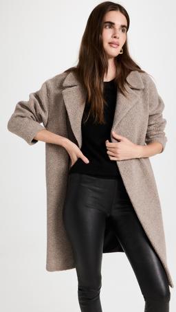 Dropped Shoulder Boucle Coat