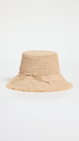 Packable Raffia Bucket Hat