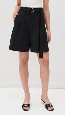 Garment Dyed Double Pleated Shorts
