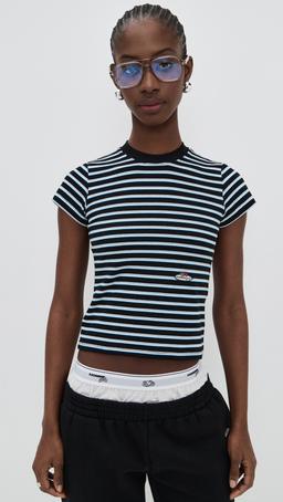 Homme Girls X Fruit of the Loom Striped Baby Tee